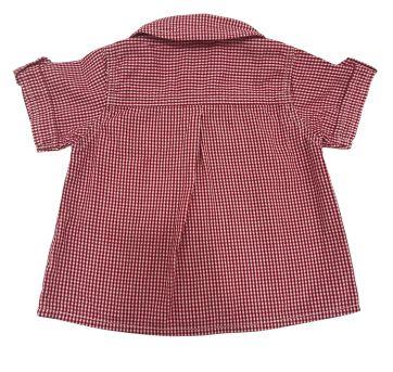 Camisa xadrez vermelha e branca 1 a 2 meses  Mayoral - 0 a 3 meses - Mayfair Kids