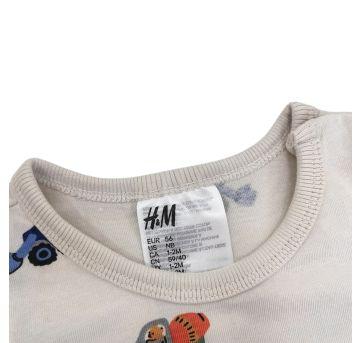 Camisetinha manga longa H&M masculina tamanho P - 0 a 3 meses - H&M