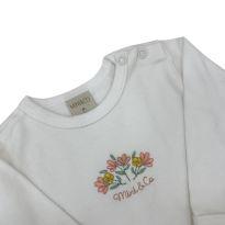 Conjuntinho de body e calça vira pé P Mini&CO - 0 a 3 meses - Mini&Co