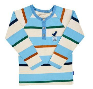 Camiseta Manga Longa Listrada Alphabeto - 6 anos - Alphabeto