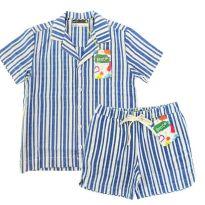 Conjunto Listrado Azul Bento - 6 anos - Fábula