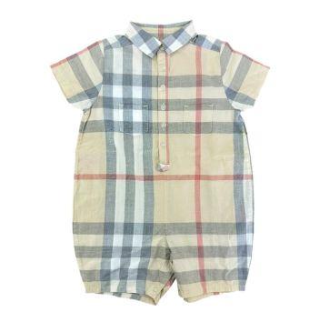 Romper Quadriculado Burberry - 9 meses - Burberry