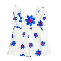 Vestido Estampado Branco Fábula Com Calcinha - 6 meses - Fábula