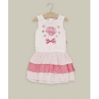 Vestido Rosa Claro e Pink - 1 ano - Alakazoo!