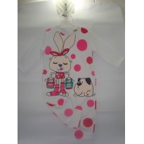 Macacão Pijama flanelado Coelhinha - 2 anos - Gaga Baby