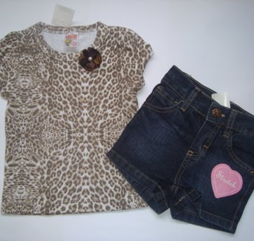 Conjuntinho blusa short primeiros passos - 1 ano - Mini Mundo