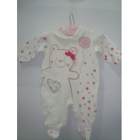 Macacão branco bordado - 3 a 6 meses - Baby fashion