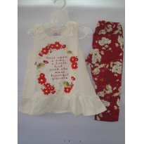 Conjunto Creme e bordô - 6 anos - Açucena