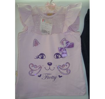 Conjunto Lilás bordado - 4 anos - Fiotty Kids e Marjolly Kids