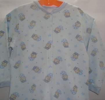 Macacão Pijama em moleton flanelado ursinho azul - 6 anos - Tampinha