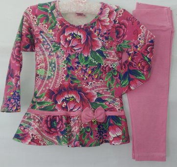 Conjunto floral com legging - 3 anos - Mina Mix