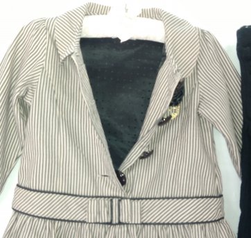Vestido Luxo Listrado + Meia Calça - 2 anos - Milon