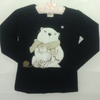 Blusinha Manga longa preta - 2 anos - Elian