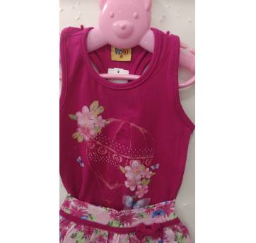 Conjunto Primavera Blusinha e Short saia - 3 anos - Rolú
