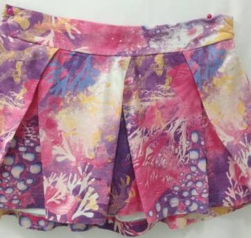 Short Saia estampa abstrata - 3 anos - Brandili