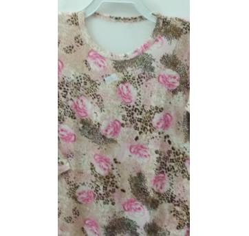Body Floral Rosa com Transparência - 10 anos - deinha