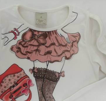 Blusinha Manga Longa Creme - 4 anos - Angerô