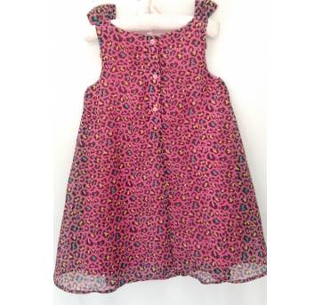 Vestido Animal Print Rosa - 4 anos - Barbie