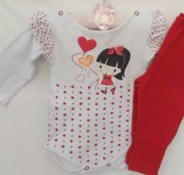 Conjunto Body/Culote. - 6 a 9 meses - Nilly Baby