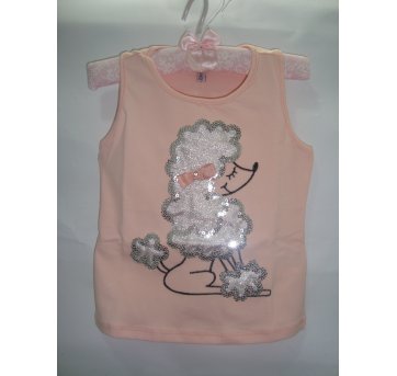 Conjunto short saia/blusa poodle - 6 anos - Turma da Malha