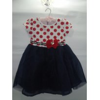 Vestido de festa Vermelho e marinho - 2 anos - Turma da Malha