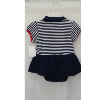 Body listrado marinho - 9 a 12 meses - Gelly Baby