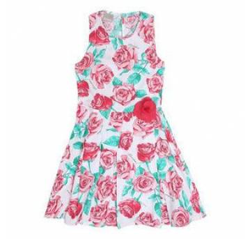 Vestido Floral Com pregas - 4 anos - Carinhoso