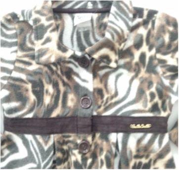 Casaco em poliéster animal print - 3 anos - Pulla Bulla