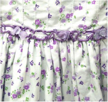Vestido floral branco/lilás - 1 ano - Essência Viva