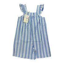 Macacão Listrado Azul Fábula - 6 anos - Fábula