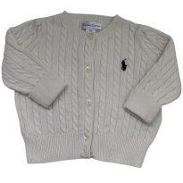 Roupa Blusa Tricô Of White Ralph Lauren - 6 meses - Ralph Lauren
