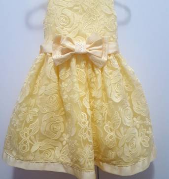 vestido amarelo bebe 1 ano