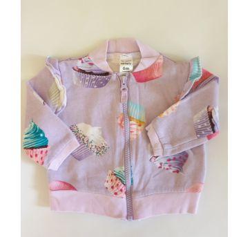 Casaco moletom sem capuz cup cake Carter`s - 3 a 6 meses - Carter`s