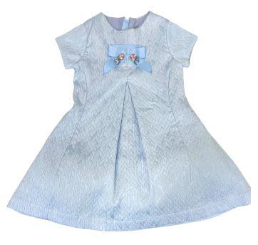 Vestido Festa Paola Da Vinci Azul claro acetinado. - 3 anos - Paola Da Vinci