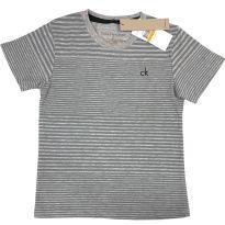 Camisa Calvin Klein Cinza listrada. - 3 anos - Calvin Klein