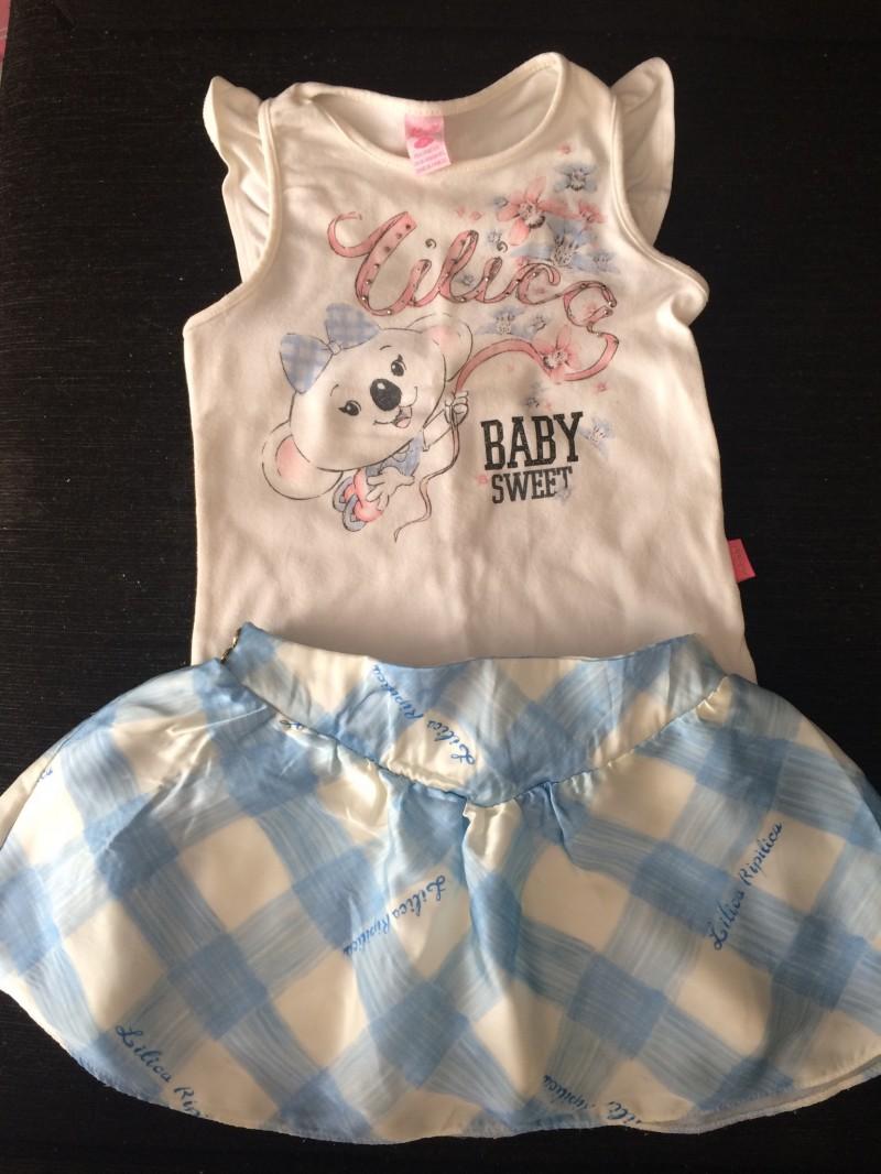 conjunto saia e blusa lilica ripilica