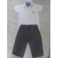 Bermuda jeans e camiseta polo - 6 anos - Polo Wear e Kids Denim Boy