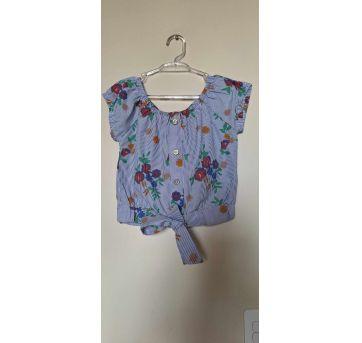 Blusa Cropped Infantil - 6 anos - Não informada