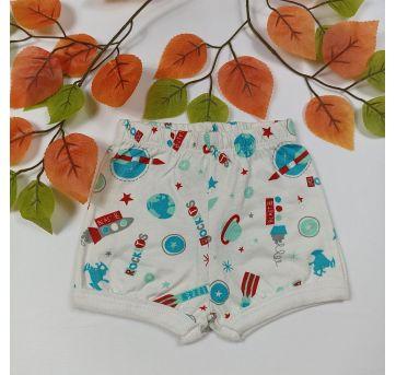 Shorts Bebê Infantil Tapa Fralda Malha Algodão Planetas - 0 a 3 meses - Não informada