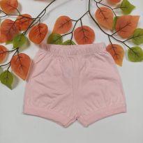 Shorts Bebê Infantil Tapa Fralda Malha Algodão Rosa - 0 a 3 meses - Não informada