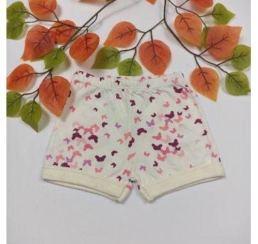 Shorts Bebê Infantil Tapa Fralda Malha Algodão Borboletas - 0 a 3 meses - Não informada